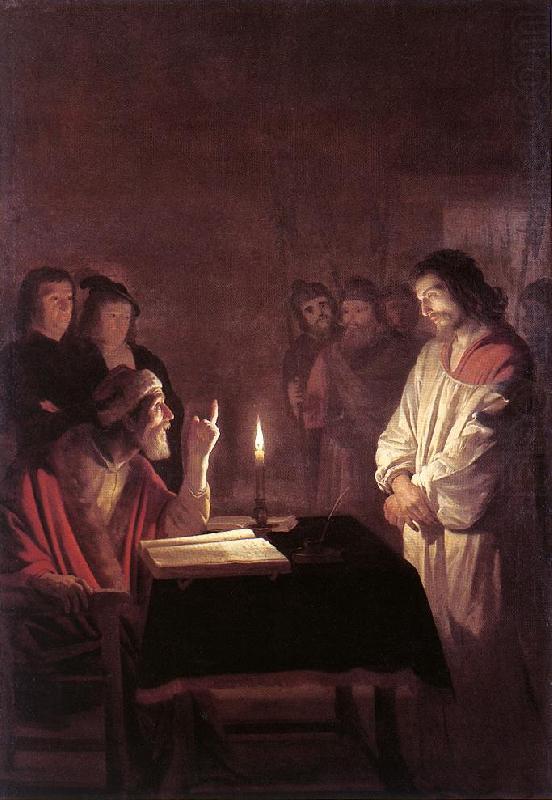 HONTHORST, Gerrit van Christ before the High Priest sg china oil painting image